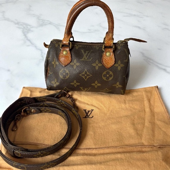 Louis Vuitton Monogram Speedy Nano with Monogram Strap & Dust Bag - Picture 1 of 9
